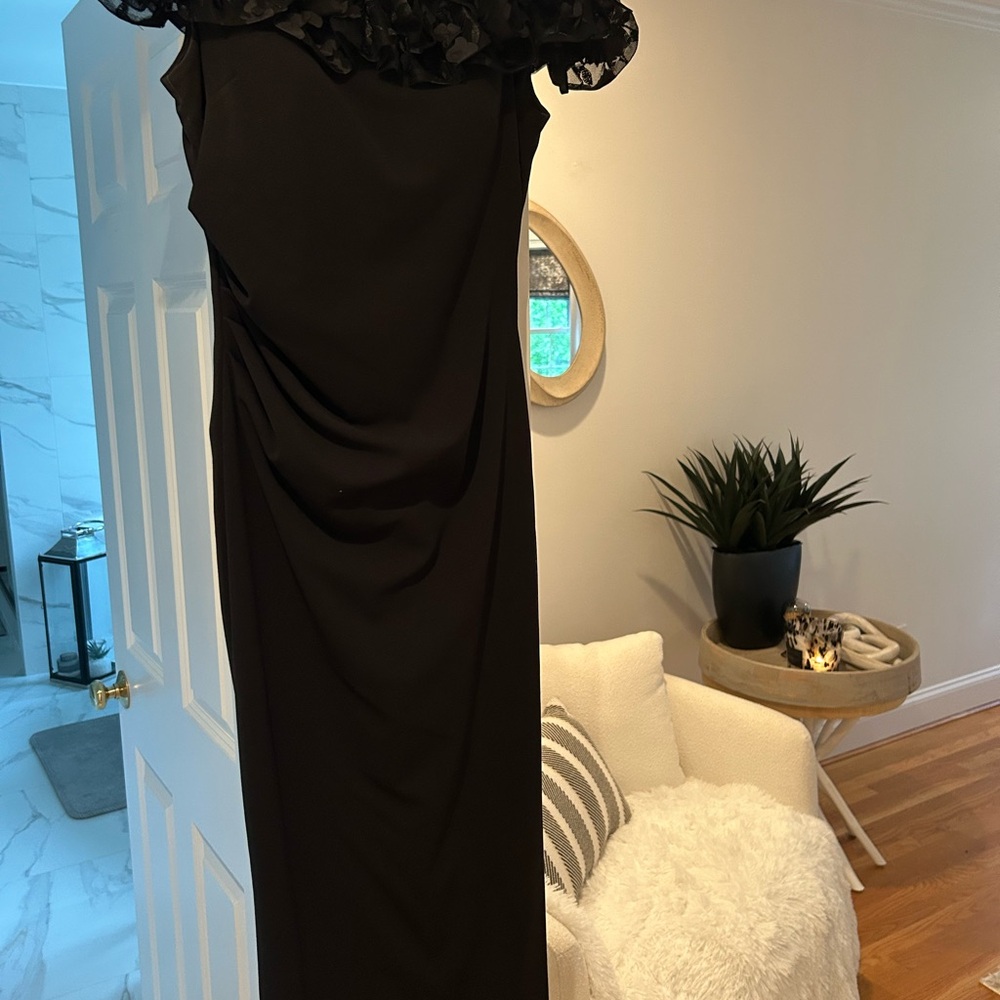 Xscape Black Strapless Dress